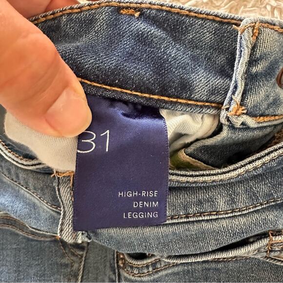 Pilcro High-Rise Denim Leggings Medium Wash Size 31 - Picture 7 of 10